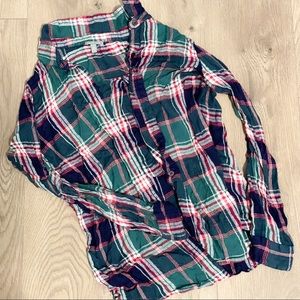 Woman’s Flannel Button Down Top